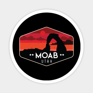 Moab Utah Vintage Sunset Magnet
